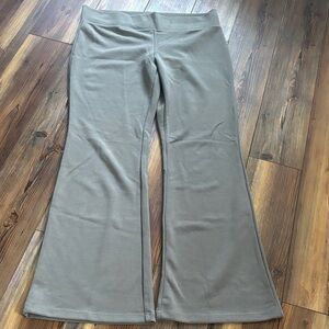 Mango Soft Olive/Khaki  Wide Leg Pants XL NWOT